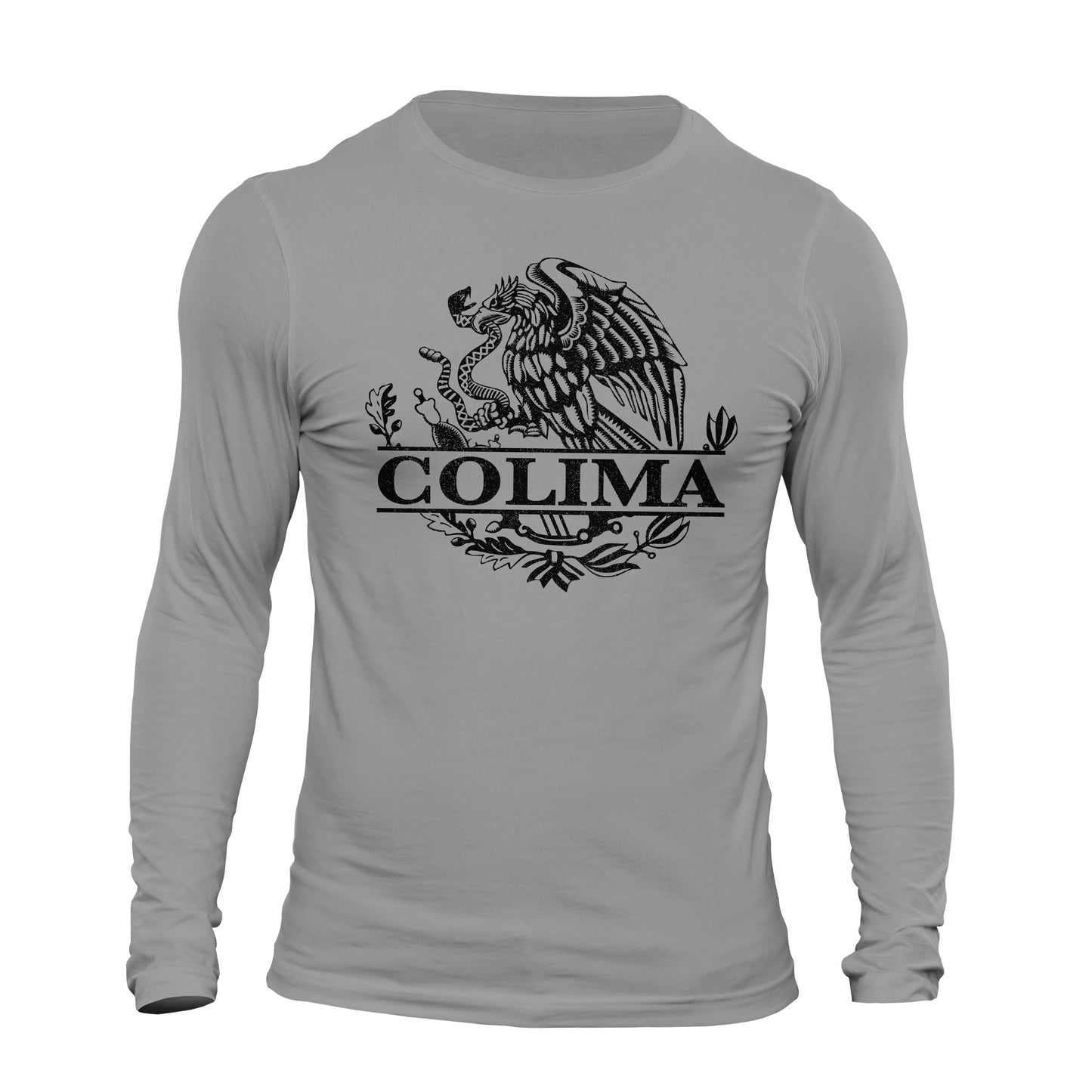 Colima Mexican Flag Eagle Long Sleeve T-Shirt