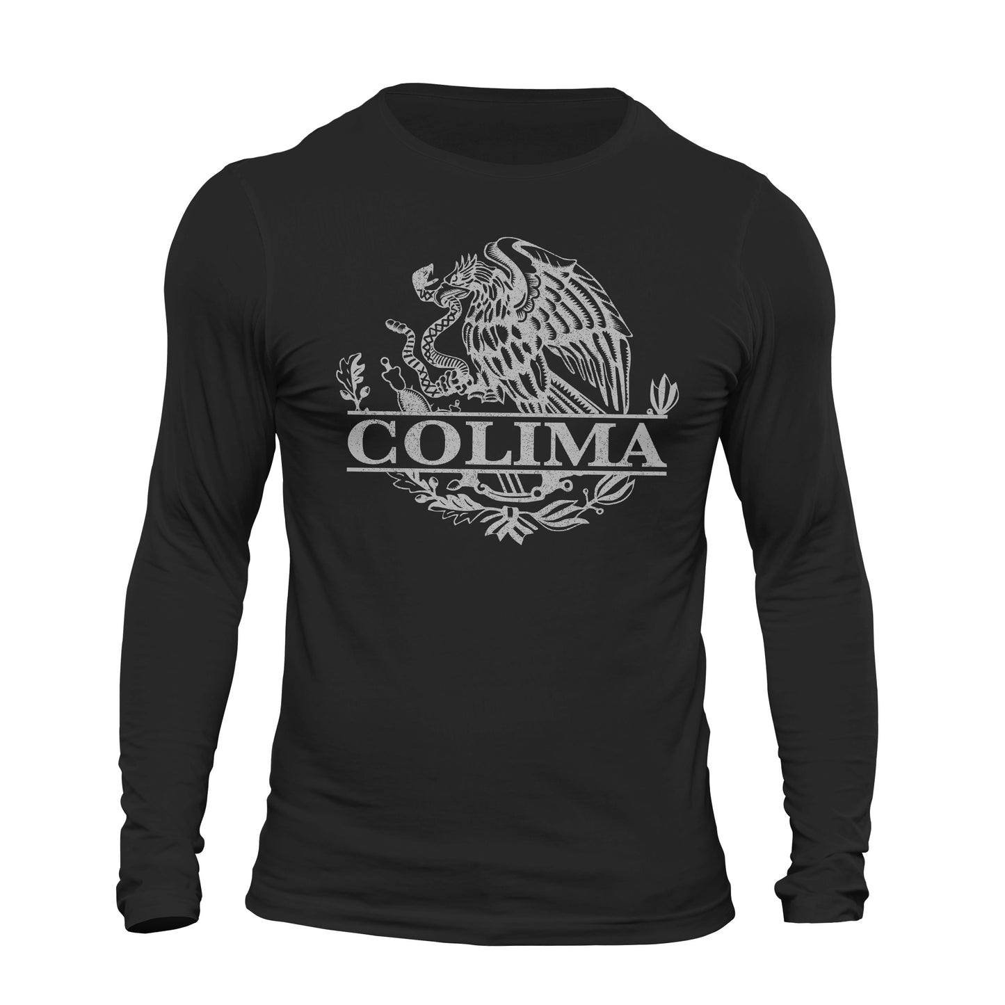 Colima Mexican Flag Eagle Long Sleeve T-Shirt