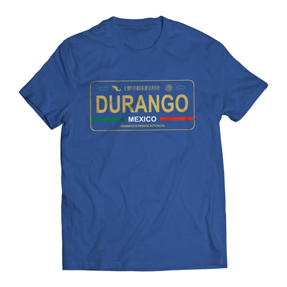 Durango Mexico License Plate T-Shirt - Playera con Placa de Carro Men's Graphic T-Shirt
