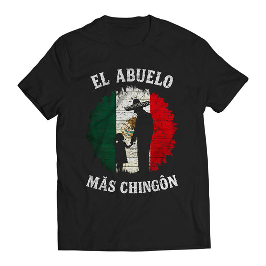 El Abuelo Mas Chignon Mexican Flag Fathers Day Dia Del Padre Graphic T-Shirt