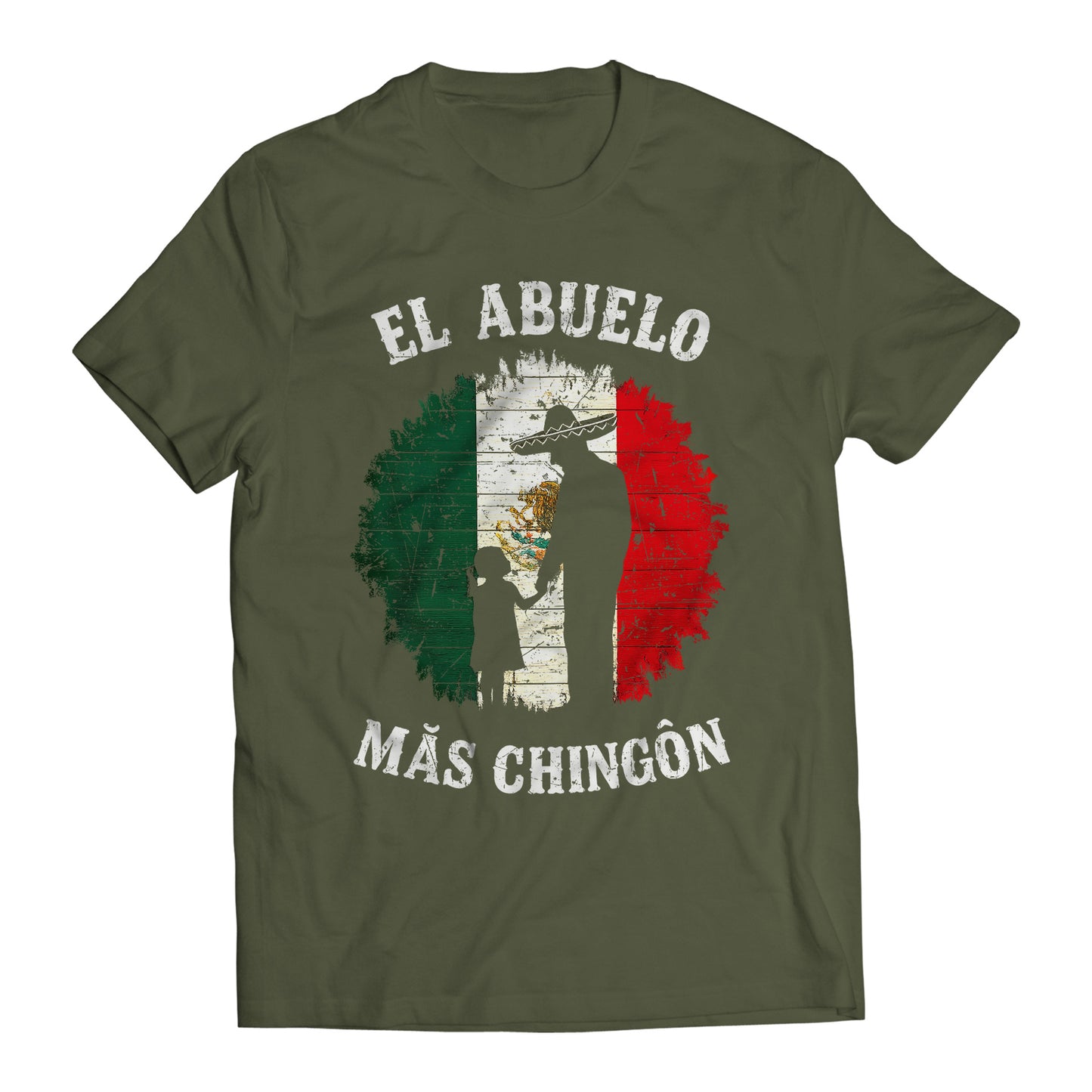 El Abuelo Mas Chignon Mexican Flag Fathers Day Dia Del Padre Graphic T-Shirt