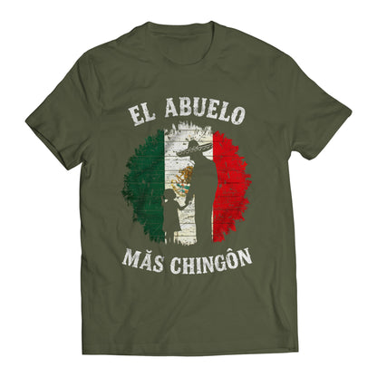 El Abuelo Mas Chignon Mexican Flag Fathers Day Dia Del Padre Graphic T-Shirt