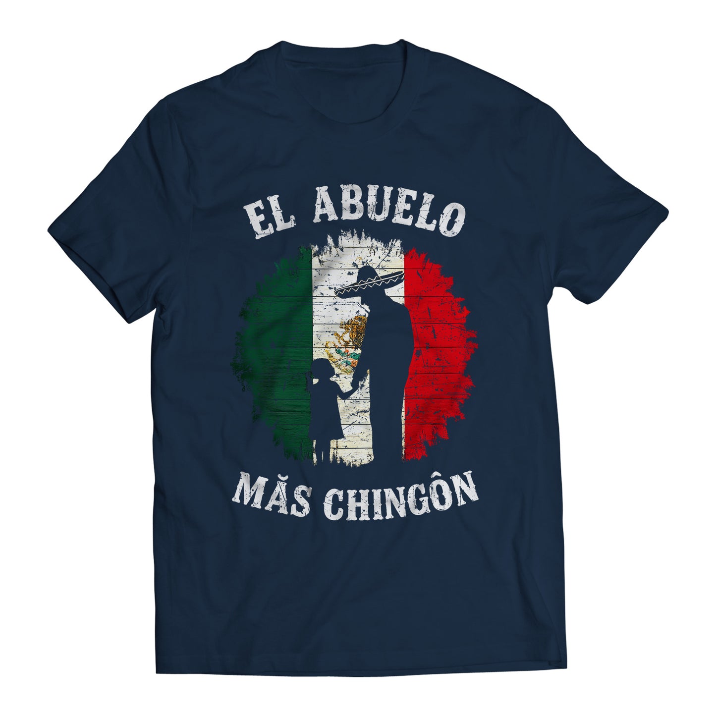 El Abuelo Mas Chignon Mexican Flag Fathers Day Dia Del Padre Graphic T-Shirt