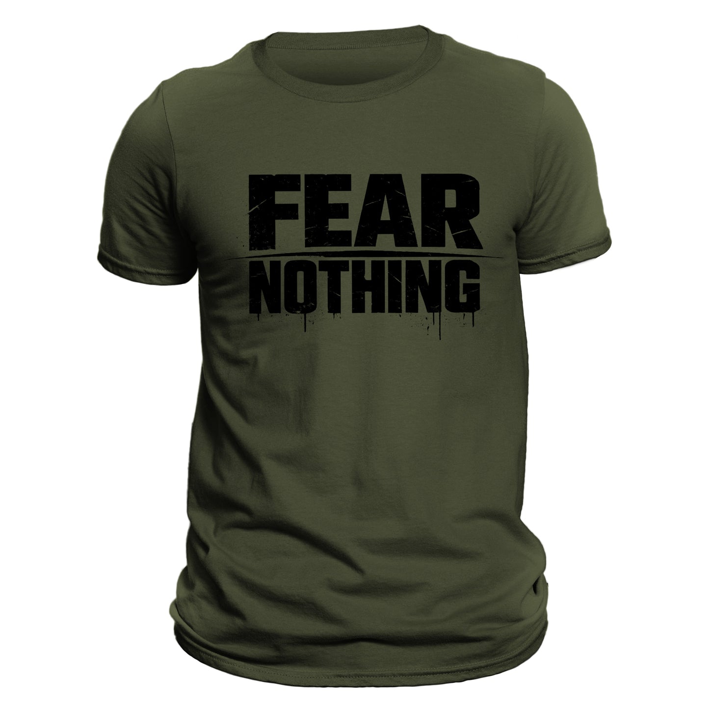 Fear Nothing Shirt, Motivational Streetwear Tee, Bold Distressed Graphic T-Shirt, Urban Grunge Shirt, Masculine Black Tee, Gym Streetwear