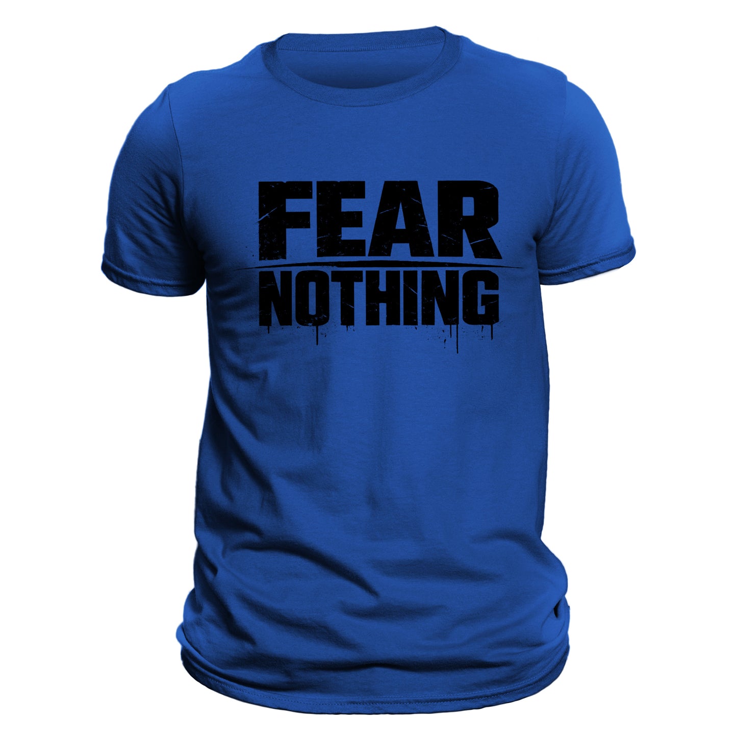 Fear Nothing Shirt, Motivational Streetwear Tee, Bold Distressed Graphic T-Shirt, Urban Grunge Shirt, Masculine Black Tee, Gym Streetwear