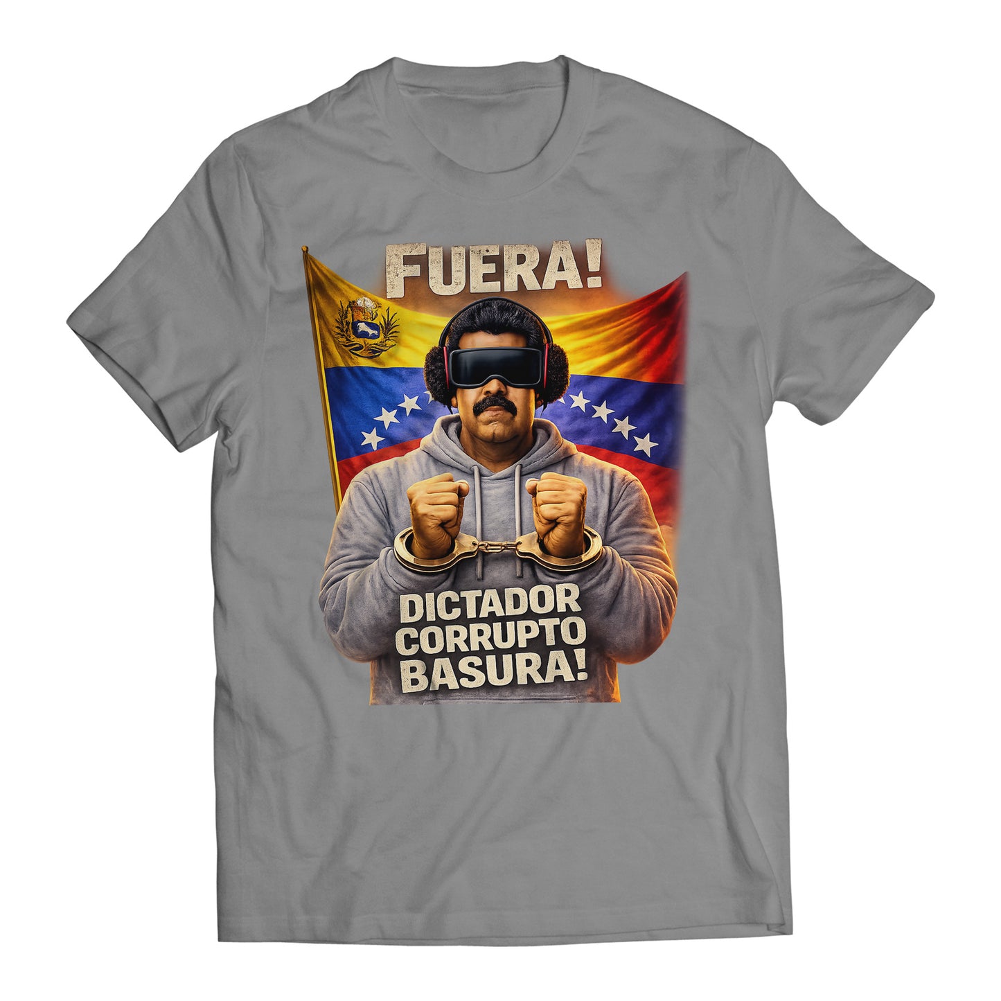 Fuera Dictador Corrupto Basura! Maduro Captured Venezuela Libre Men's T-Shirt