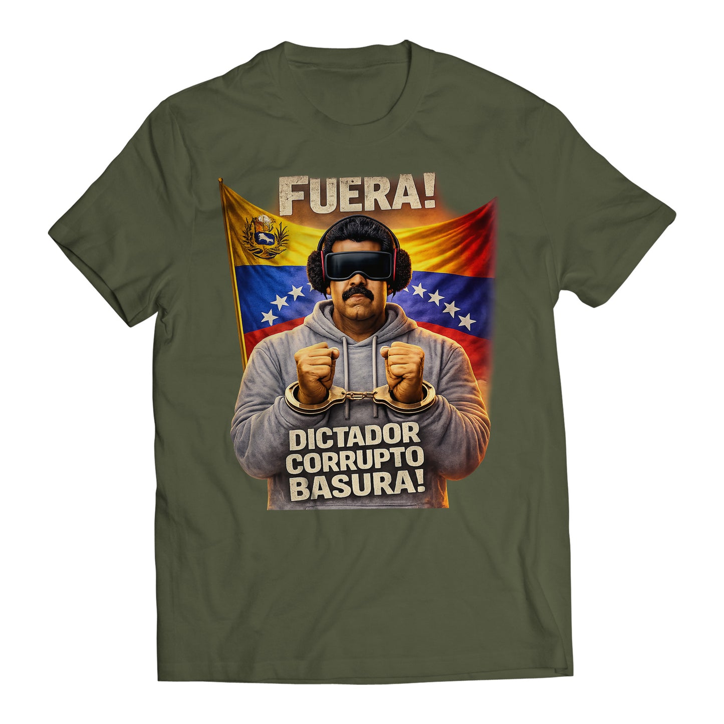 Fuera Dictador Corrupto Basura! Maduro Captured Venezuela Libre Men's T-Shirt