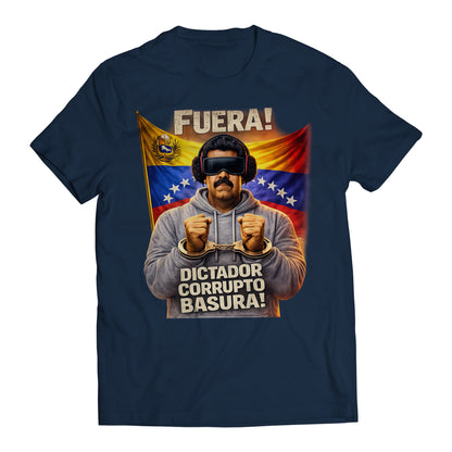 Fuera Dictador Corrupto Basura! Maduro Captured Venezuela Libre Men's T-Shirt