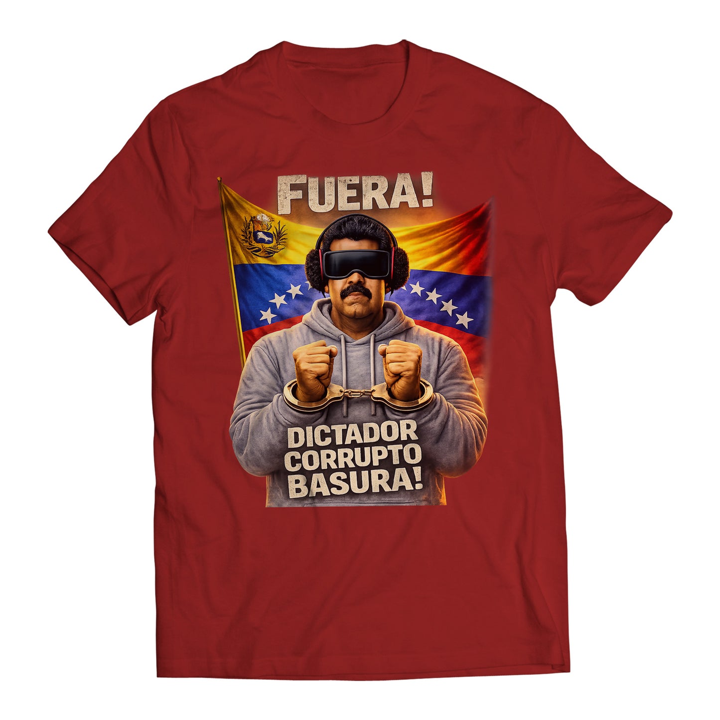 Fuera Dictador Corrupto Basura! Maduro Captured Venezuela Libre Men's T-Shirt