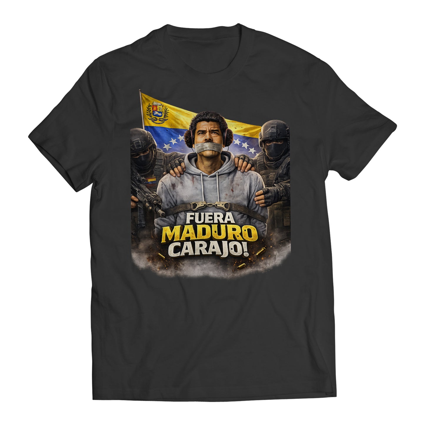 Fuera Maduro Carajo! Maduro Captured Venezuela Libre Men's T-Shirt