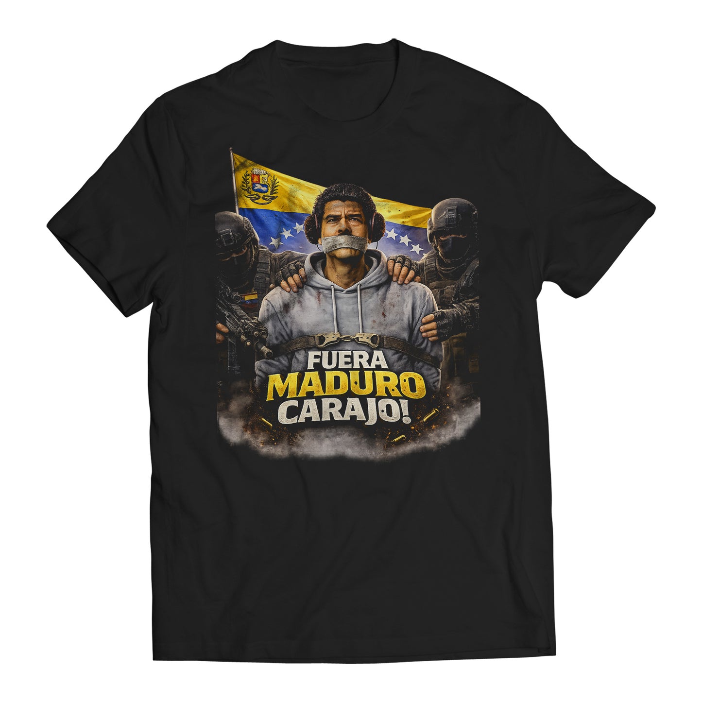 Fuera Maduro Carajo! Maduro Captured Venezuela Libre Men's T-Shirt