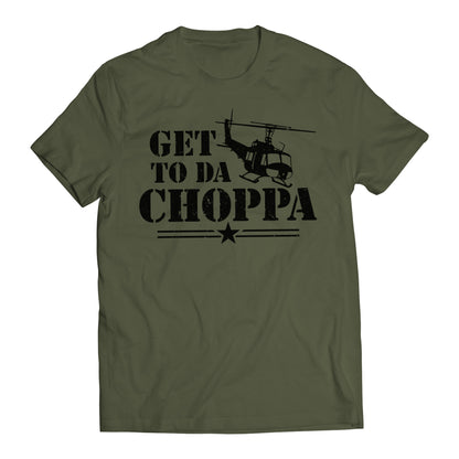 Get to Da Choppa Army Arnold Movie Quote Men's Graphic T-Shirt