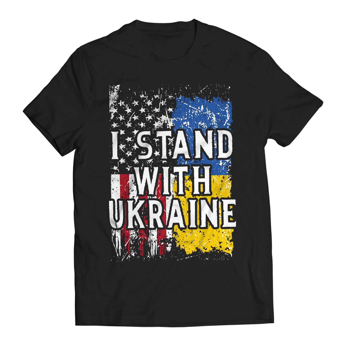 I Stand With Ukraine US Flag V. Zelenskyy Ukrainians Support T-Shirt