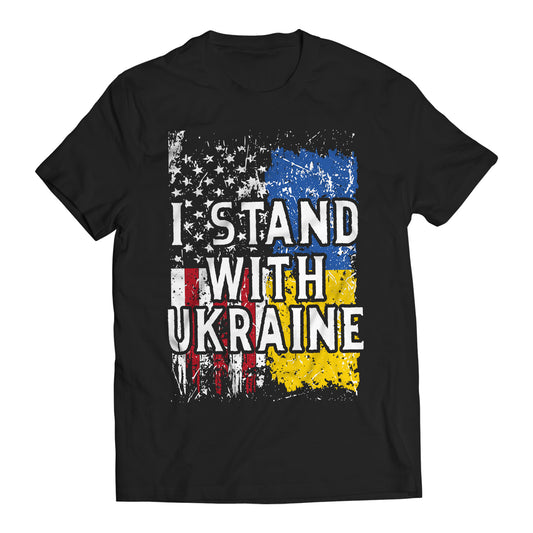 I Stand With Ukraine US Flag V. Zelenskyy Ukrainians Support T-Shirt