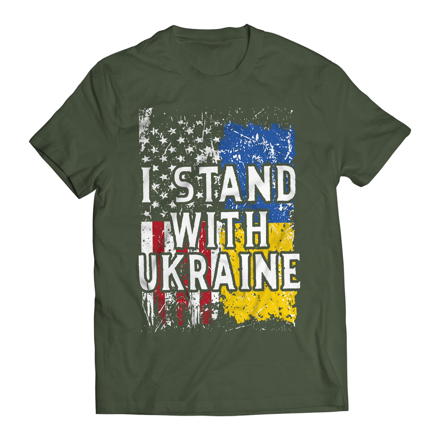 I Stand With Ukraine US Flag V. Zelenskyy Ukrainians Support T-Shirt