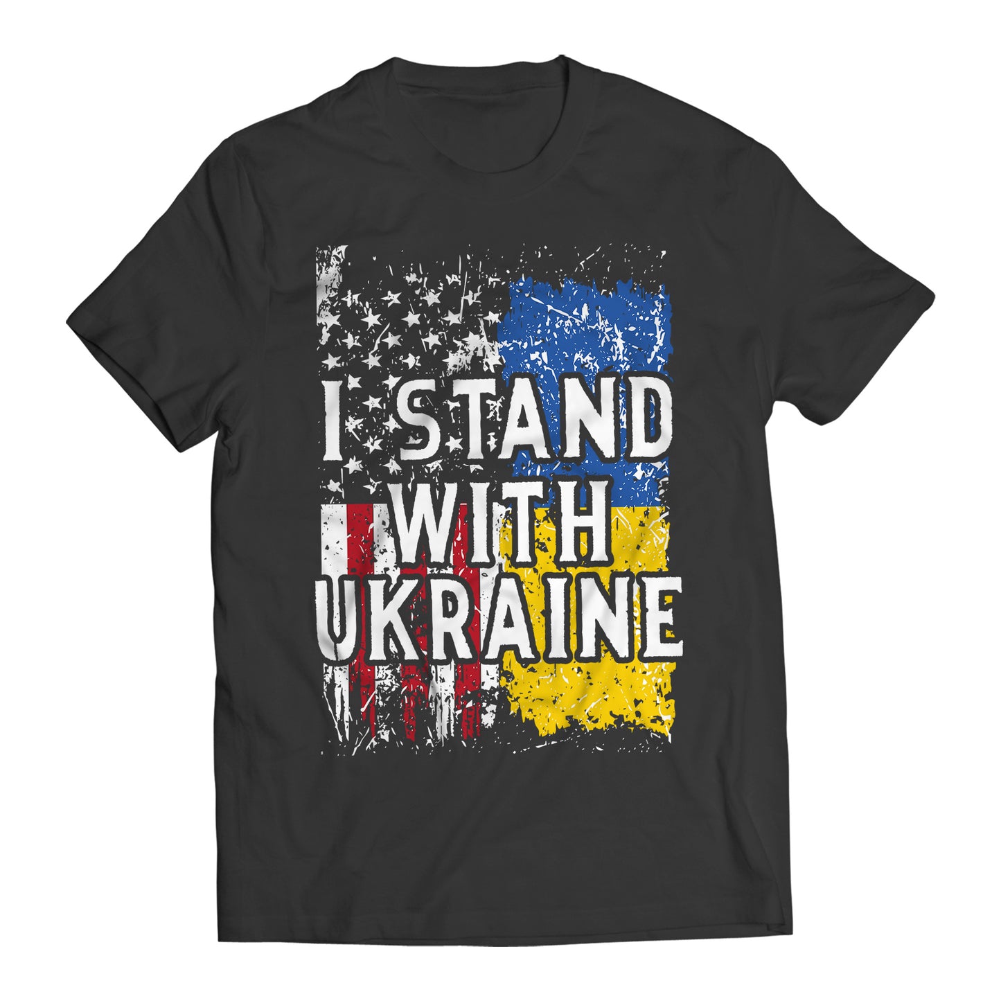 I Stand With Ukraine US Flag V. Zelenskyy Ukrainians Support T-Shirt