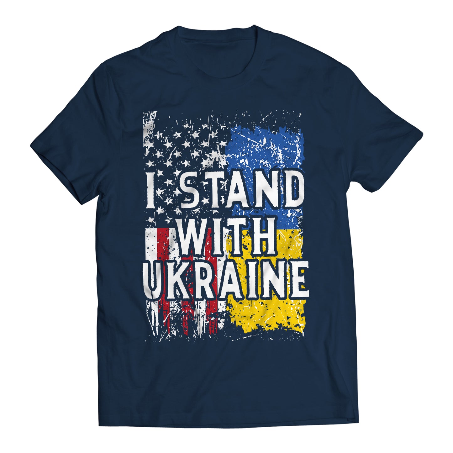 I Stand With Ukraine US Flag V. Zelenskyy Ukrainians Support T-Shirt