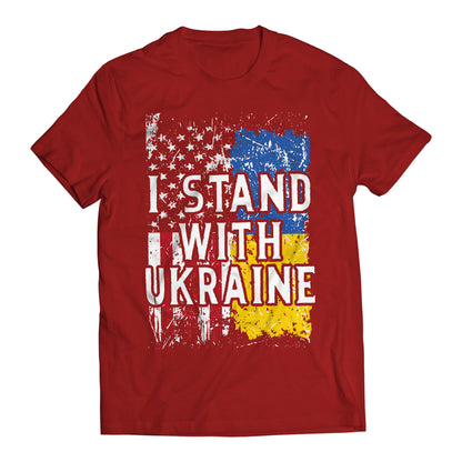 I Stand With Ukraine US Flag V. Zelenskyy Ukrainians Support T-Shirt