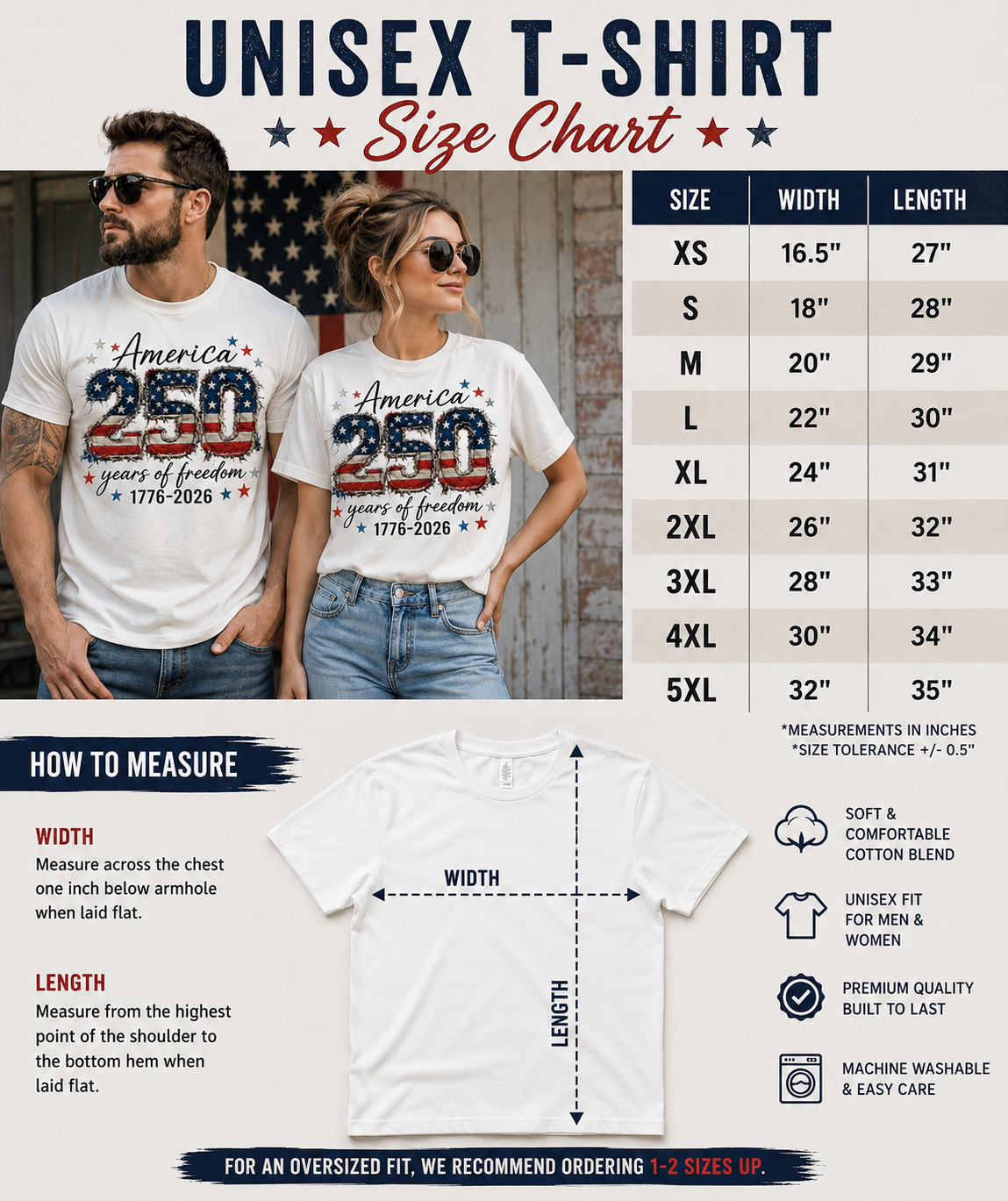America 250 Years of Freedom Shirt, Patriotic 1776-2026 Tee, USA 250th Anniversary Shirt, Fourth of July Graphic Tee, Patriotic Shirt