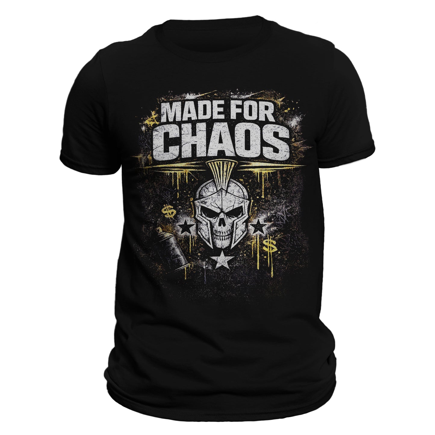 Made For Chaos Shirt, Spartan Skull T-Shirt, Urban Streetwear Tee, Distressed Graphic Tee, Bold Masculine Shirt, Grunge Street Style