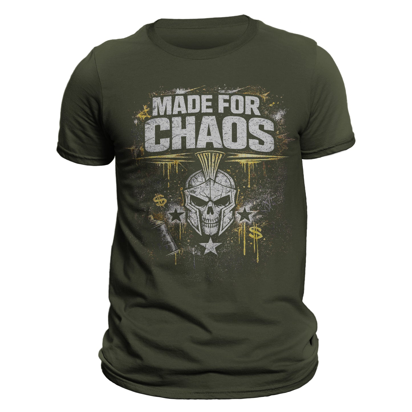 Made For Chaos Shirt, Spartan Skull T-Shirt, Urban Streetwear Tee, Distressed Graphic Tee, Bold Masculine Shirt, Grunge Street Style