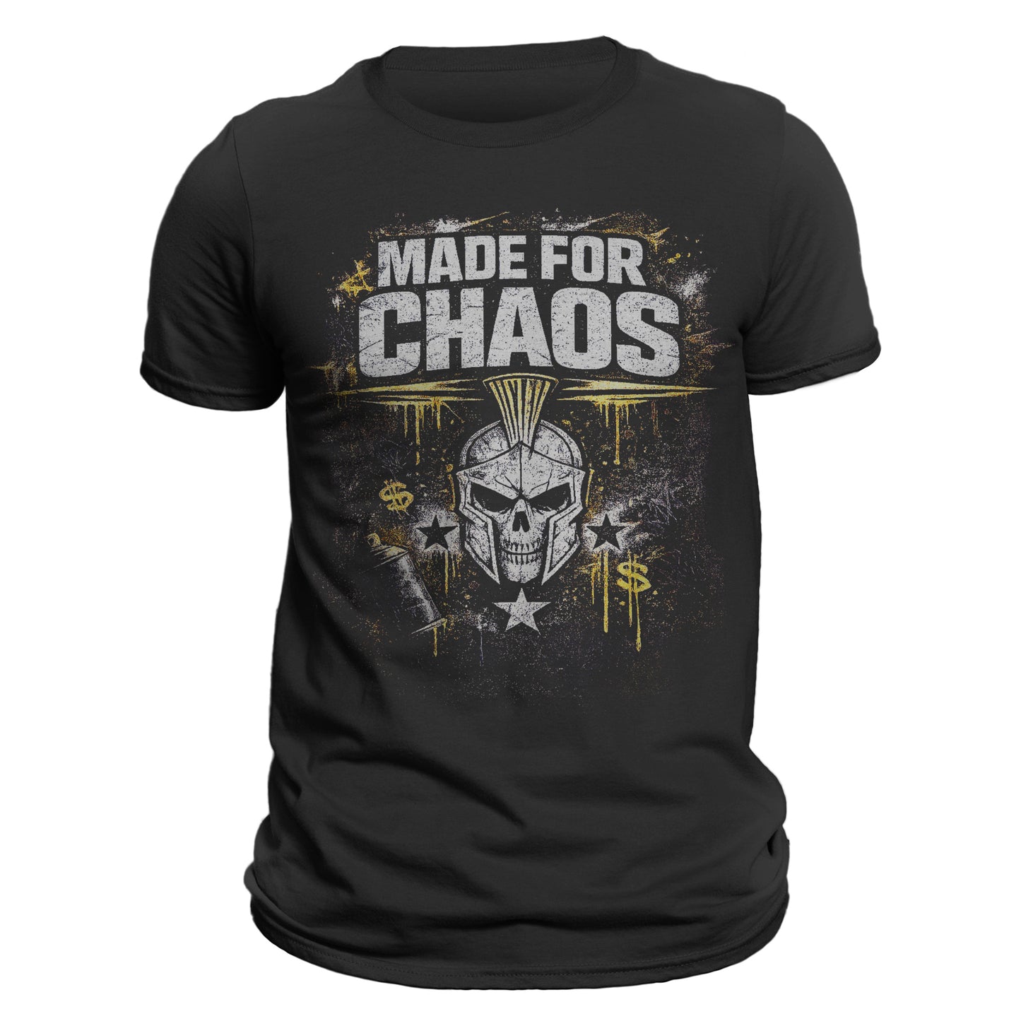 Made For Chaos Shirt, Spartan Skull T-Shirt, Urban Streetwear Tee, Distressed Graphic Tee, Bold Masculine Shirt, Grunge Street Style
