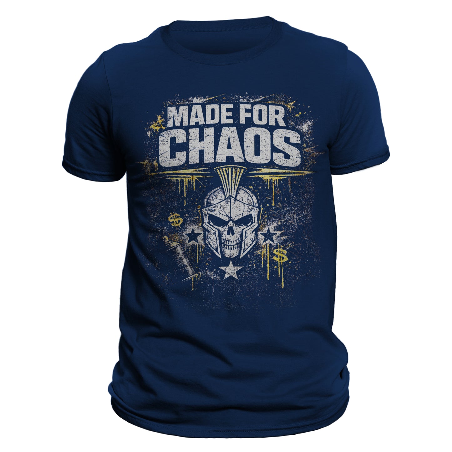 Made For Chaos Shirt, Spartan Skull T-Shirt, Urban Streetwear Tee, Distressed Graphic Tee, Bold Masculine Shirt, Grunge Street Style