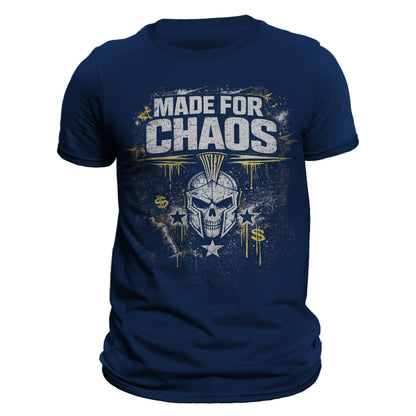 Made For Chaos Shirt, Spartan Skull T-Shirt, Urban Streetwear Tee, Distressed Graphic Tee, Bold Masculine Shirt, Grunge Street Style