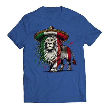 Mexican Flag Lion Proud Mexican Patriotic Men's Graphic T-Shirt