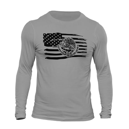 Mexican American Flag Long Sleeve T-Shirt