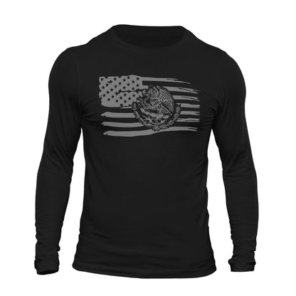 Mexican American Flag Long Sleeve T-Shirt