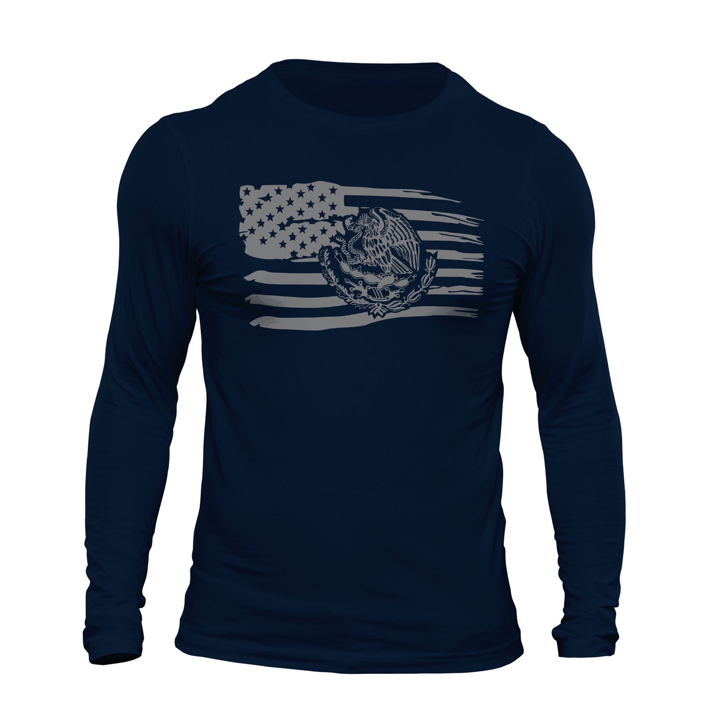 Mexican American Flag Long Sleeve T-Shirt
