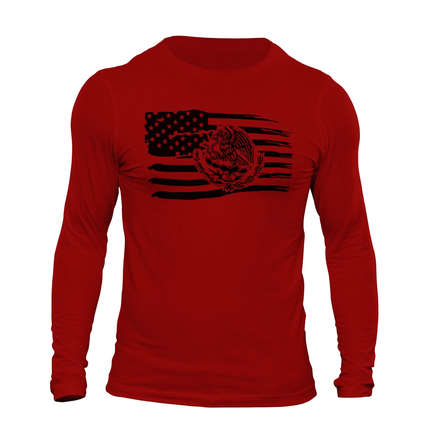 Mexican American Flag Long Sleeve T-Shirt