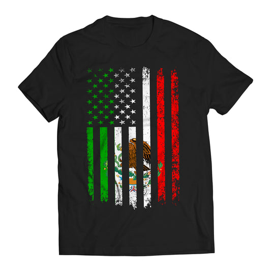 Mexican American Patriotic Vertical Flag Men's Graphic T-Shirt