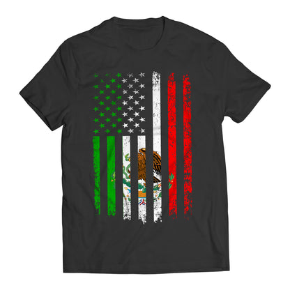 Mexican American Patriotic Vertical Flag Men's Graphic T-Shirt