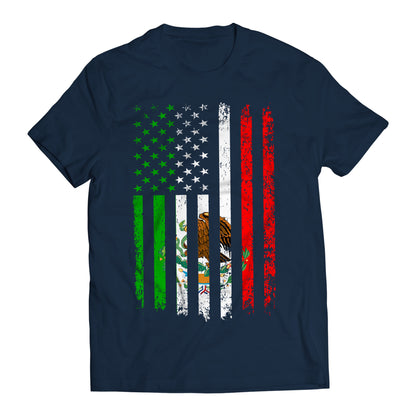 Mexican American Patriotic Vertical Flag Men's Graphic T-Shirt