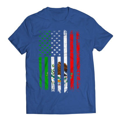 Mexican American Patriotic Vertical Flag Men's Graphic T-Shirt