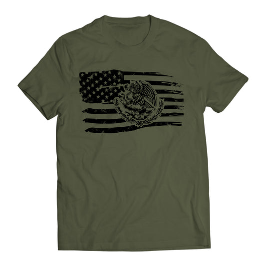 Proud Mexican American Flag Men's Graphic T-Shirt