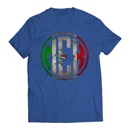 Mexican Flag Distressed Logo Mexico Independence Day Men's Graphic T-Shirt