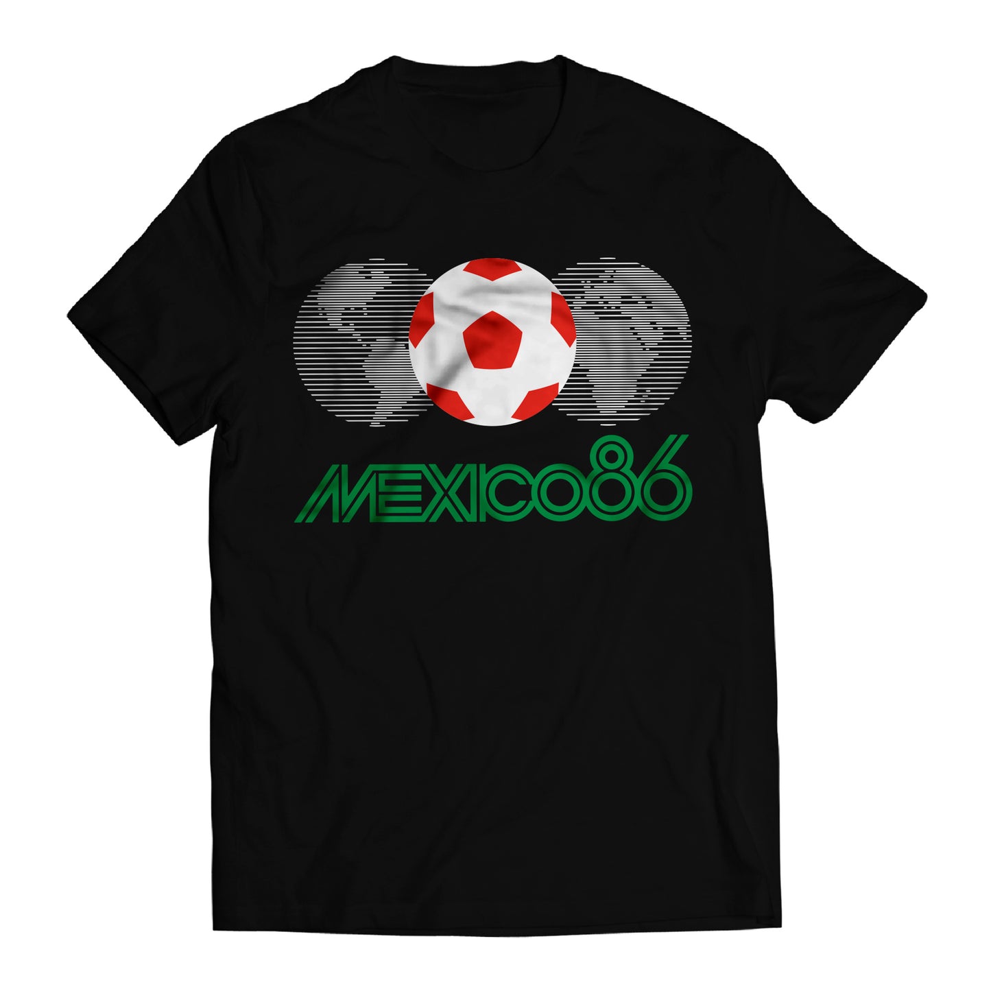 Mexico 86 Soccer Shirt Vintage Retro Futbol Tee Mexican Football Fan Graphic Unisex World Cup Style T-Shirt