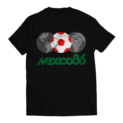 Mexico 86 Soccer Shirt Vintage Retro Futbol Tee Mexican Football Fan Graphic Unisex World Cup Style T-Shirt