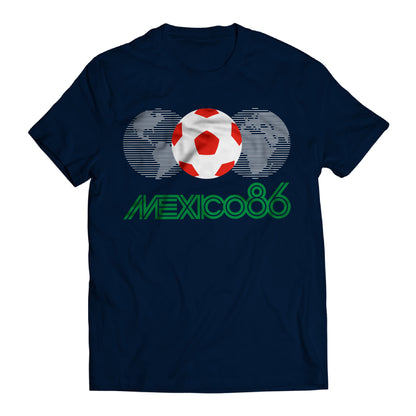 Mexico 86 Soccer Shirt Vintage Retro Futbol Tee Mexican Football Fan Graphic Unisex World Cup Style T-Shirt