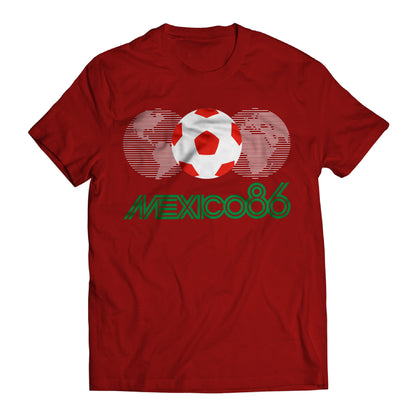 Mexico 86 Soccer Shirt Vintage Retro Futbol Tee Mexican Football Fan Graphic Unisex World Cup Style T-Shirt