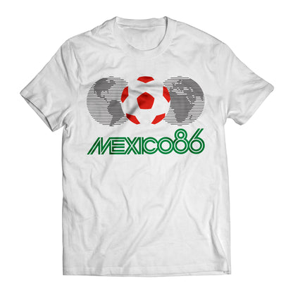 Mexico 86 Soccer Shirt Vintage Retro Futbol Tee Mexican Football Fan Graphic Unisex World Cup Style T-Shirt