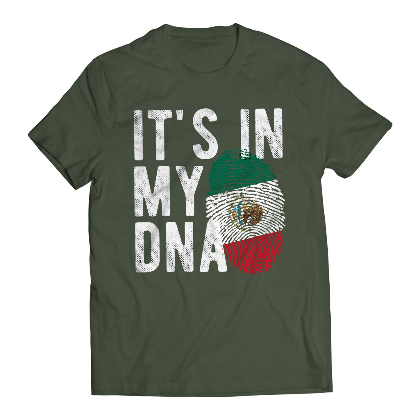 Mexico It's In My DNA Mexican Patriot Short Sleeve T-Shirt- Playera Patriota De Mexico