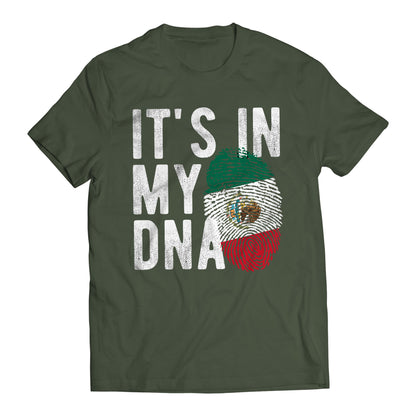 Mexico It's In My DNA Mexican Patriot Short Sleeve T-Shirt- Playera Patriota De Mexico