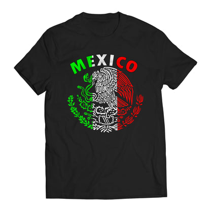 Mexico Mexican Flag Patriotic Short Sleeve T-Shirt- Playera Patriota De Mexico