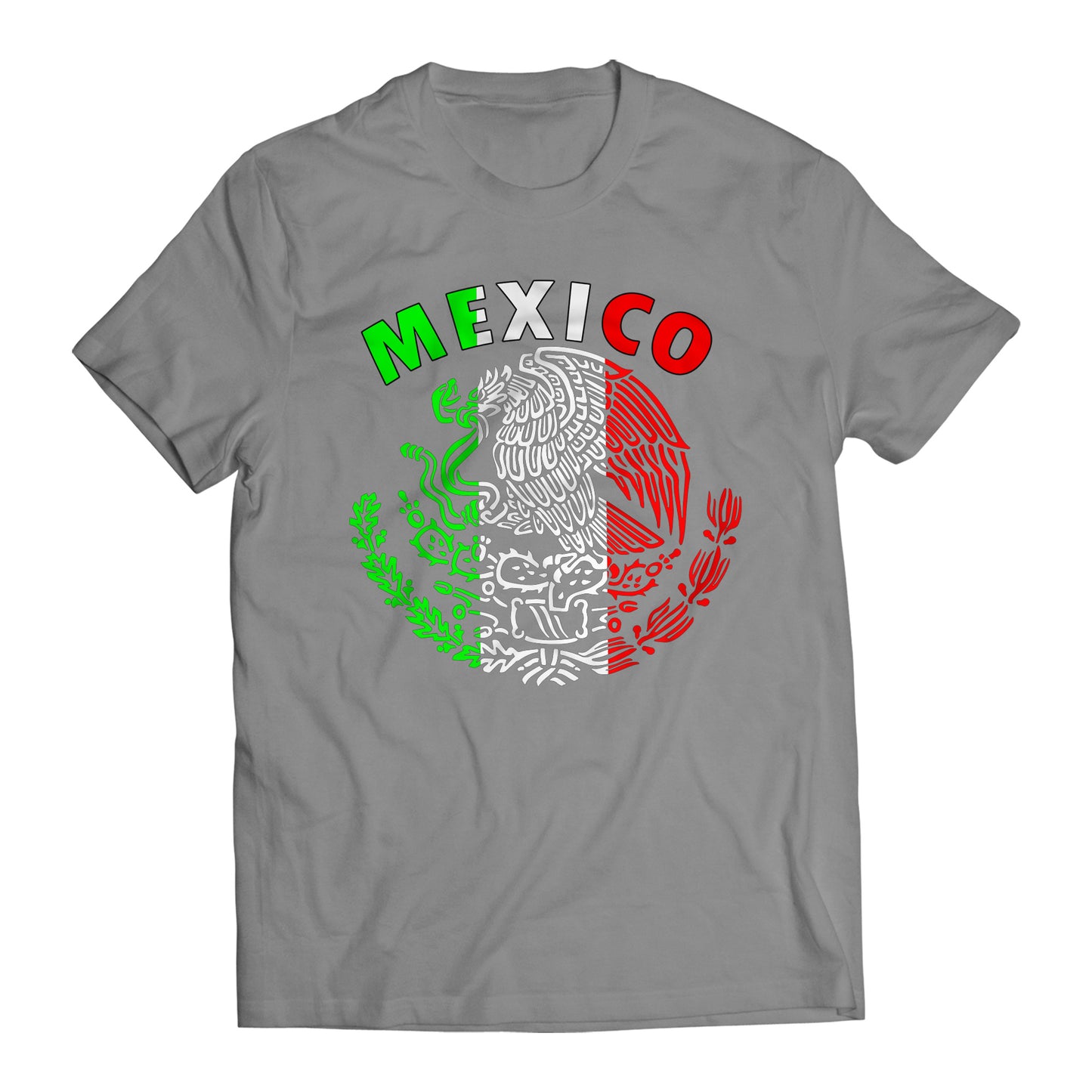 Mexico Mexican Flag Patriotic Short Sleeve T-Shirt- Playera Patriota De Mexico