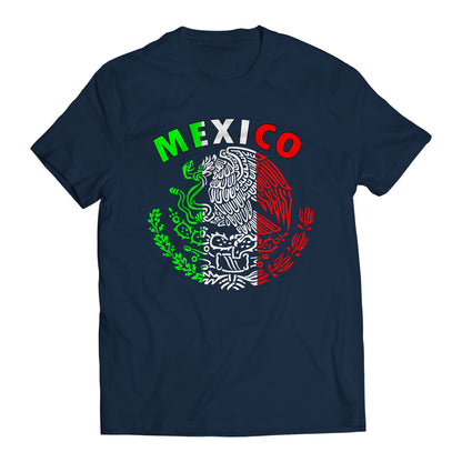 Mexico Mexican Flag Patriotic Short Sleeve T-Shirt- Playera Patriota De Mexico