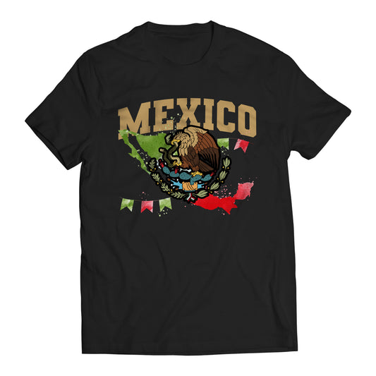 Mexican Flag Celebration Short Sleeve T-Shirt- Playera De Mexico